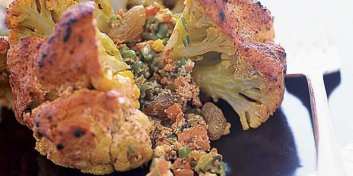 How to make Indian-spiced Stuffed Cauliflower Recipe