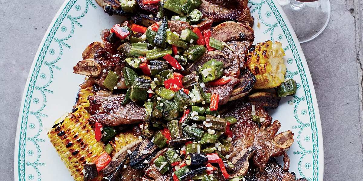 Kalbi Ribs And Grilled Corn With Kalbi Butter