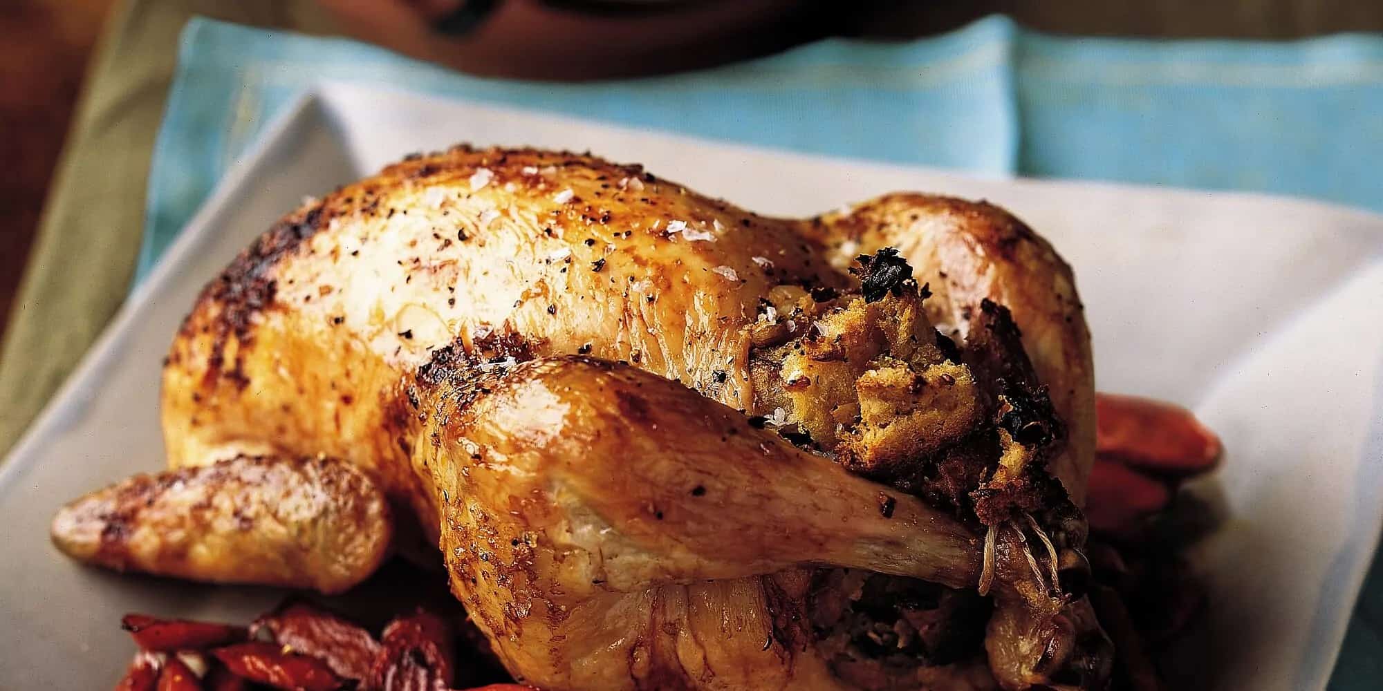 How to make Roasted Chicken With Kale And Pancetta Stuffing Recipe