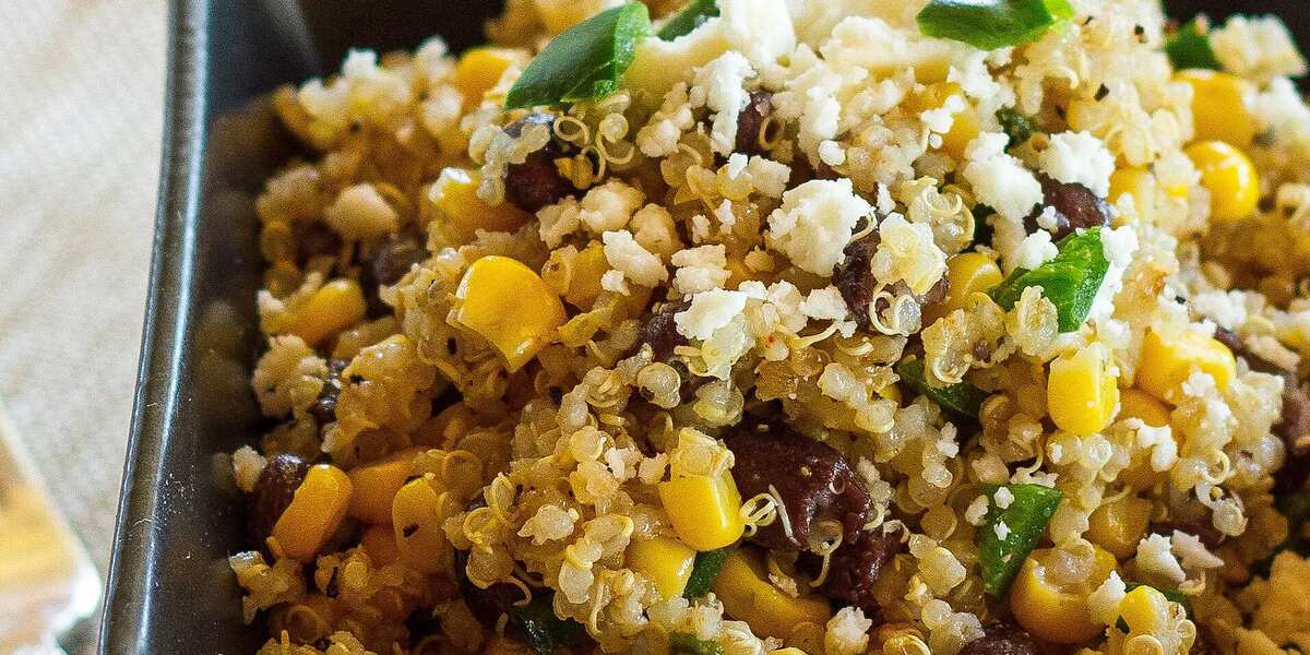 Southwestern Quinoa With Corn, Black Beans And Poblano