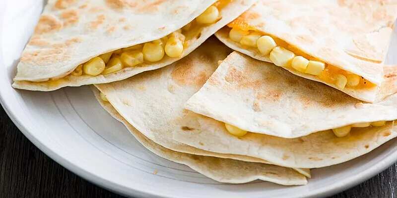 Sweet Corn And Cheddar Quesadillas
