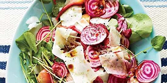 Beet Salad With Watercress And Fresh Pecorino