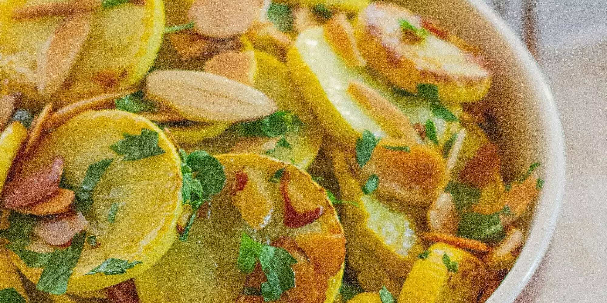 How to make Brown Butter Yellow Squash With Almonds Recipe