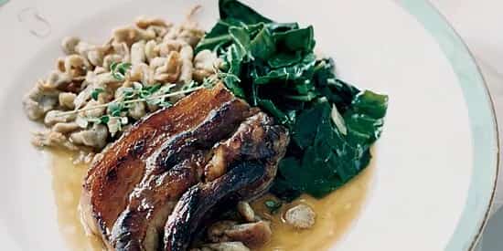 How to make Pork Belly With Buckwheat Spaetzle And Collards Recipe