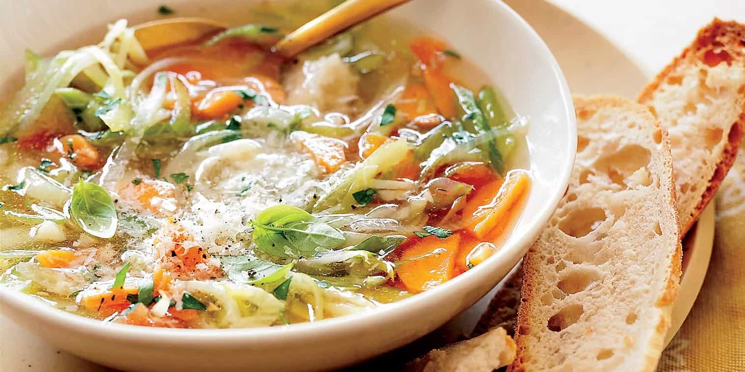 How to make Vegetable Soup With Fennel, Herbs And Parmesan Broth Recipe