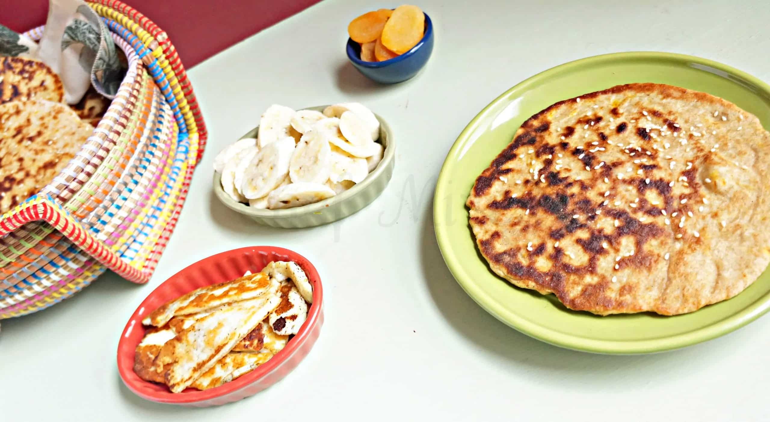 Khameer Gulf date bread served with Arabic coffee dates and cheese on traditional tray