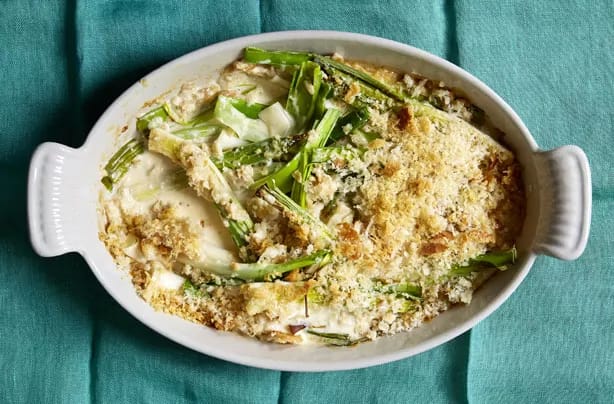 How to make Baby Leek Gratin Recipe
