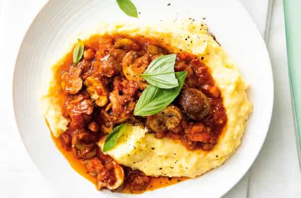 How to make Polenta With Saucy Mushrooms Recipe