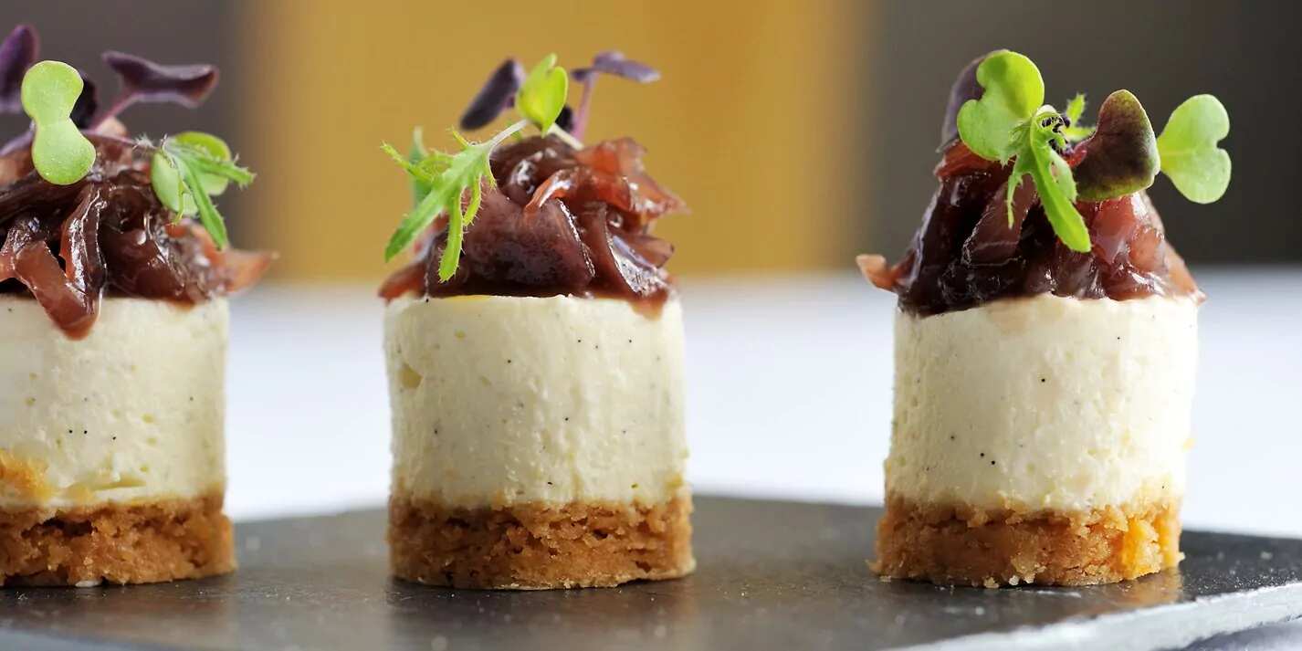 How to make Goats' Cheesecake With Red Onion Jam Recipe