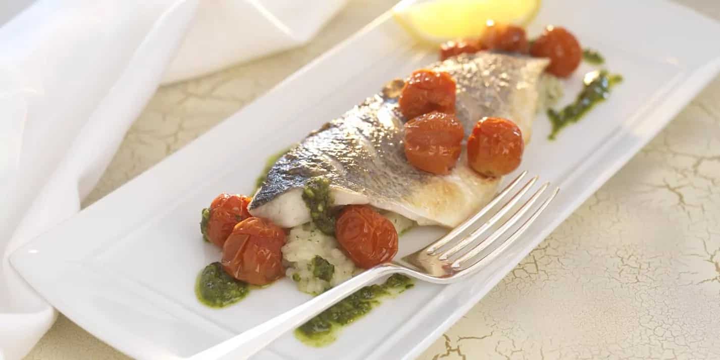 How to make Grilled Sea Bass With Herb Risotto Recipe