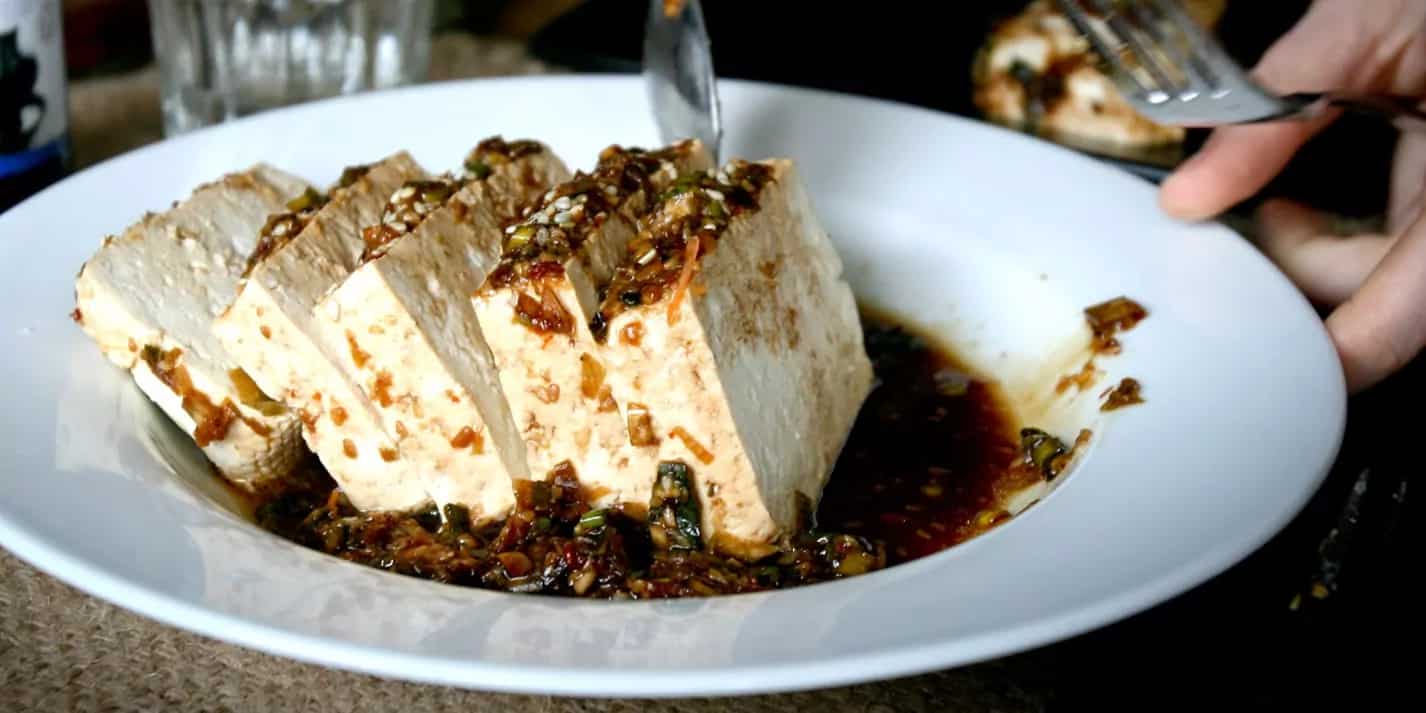 How to make Warm Tofu With Garlic Sesame Sauce Recipe