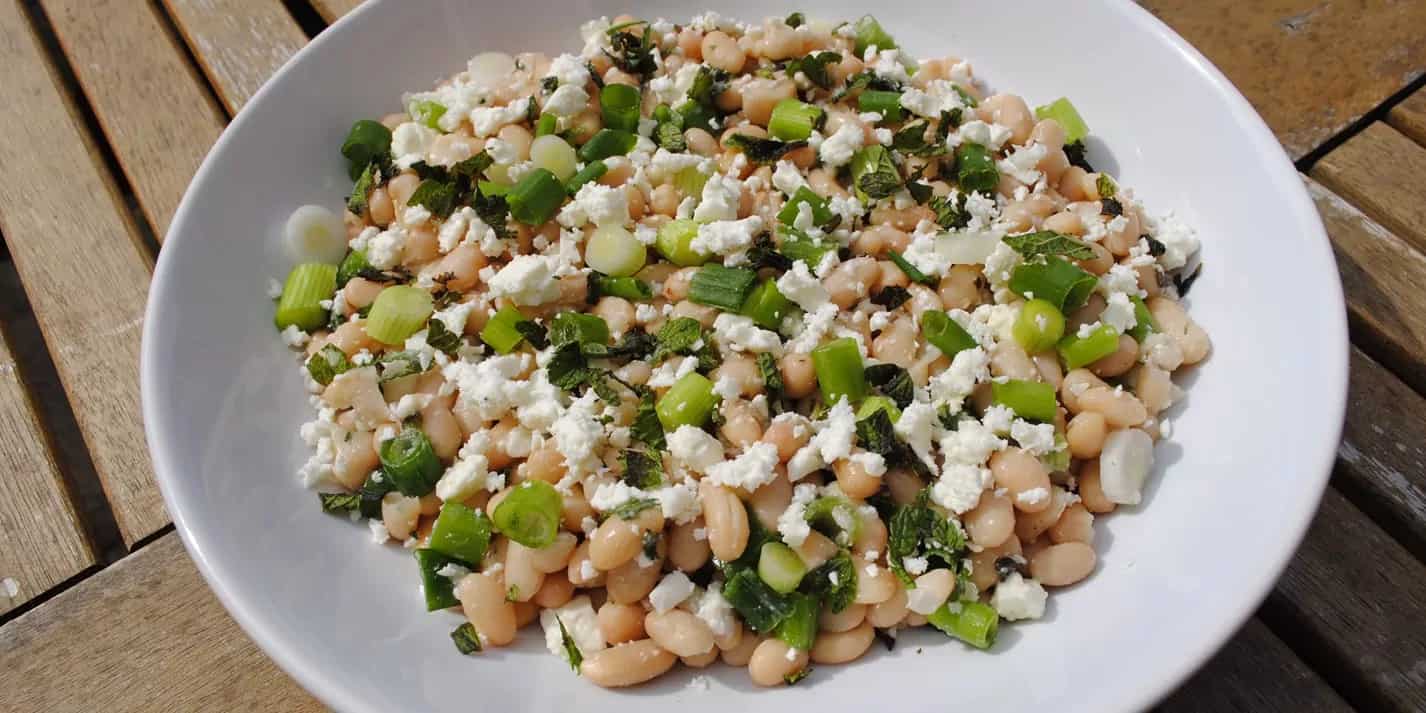 How to make White Bean, Feta And Mint Salad Recipe