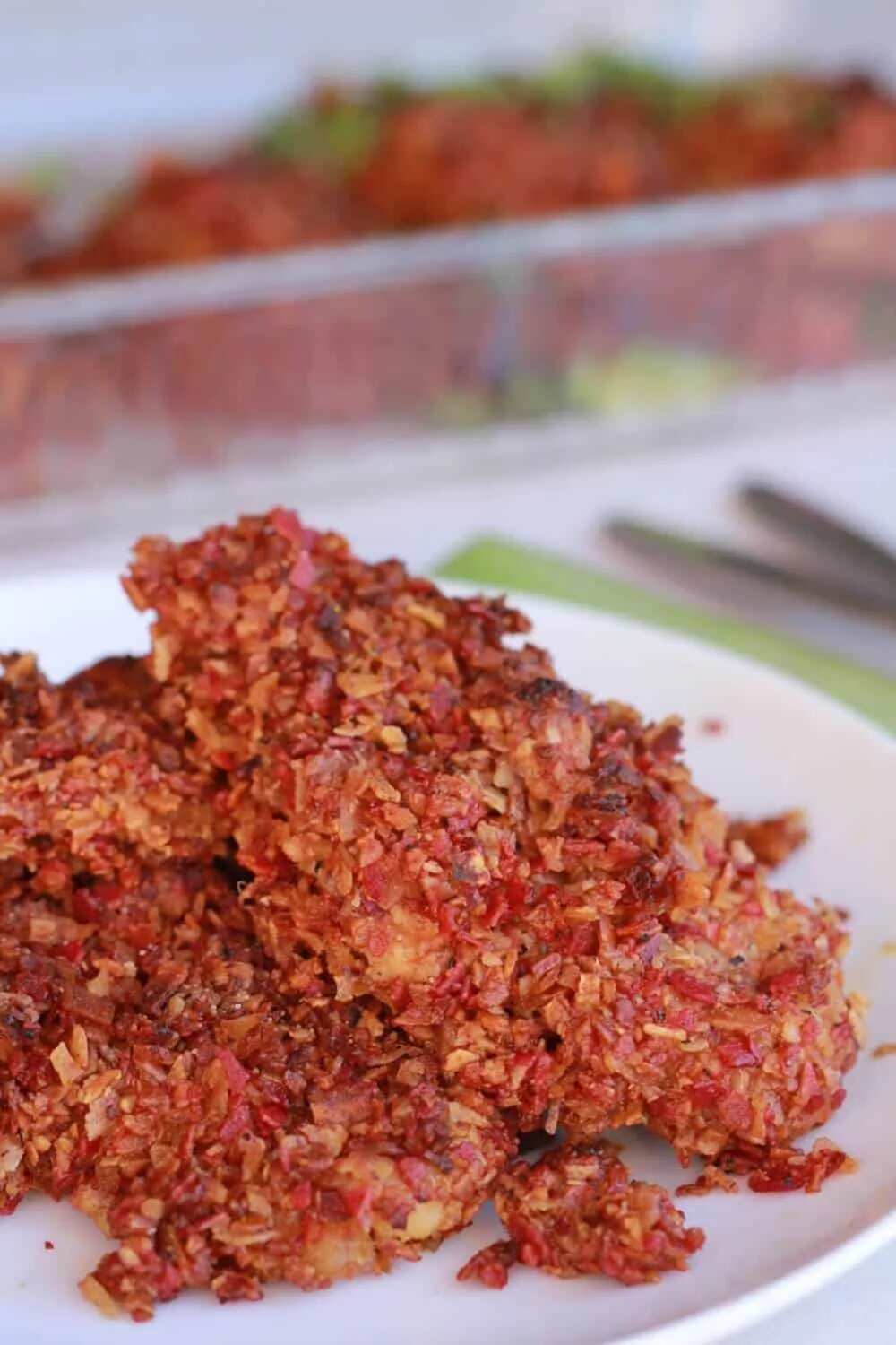 How to make Mediterranean Vegetable Chip Crusted Chicken Recipe