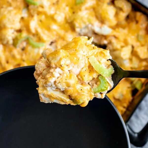 How to make Keto Buffalo Chicken Cauliflower Casserole Recipe