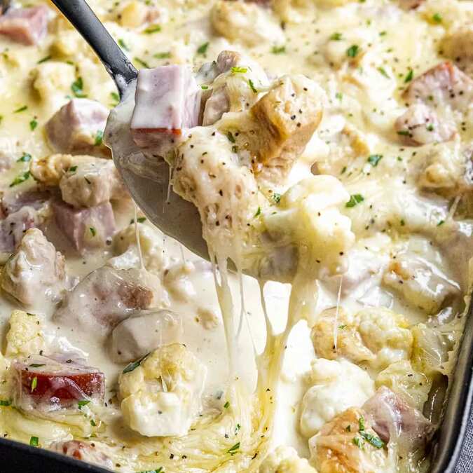 Keto Chicken Cordon Bleu Casserole