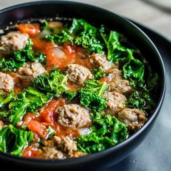 Low Carb Sausage And Kale Soup