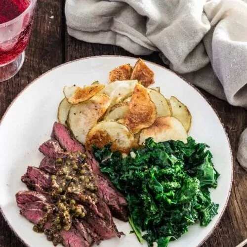 Steak With Green Peppercorn Sauce