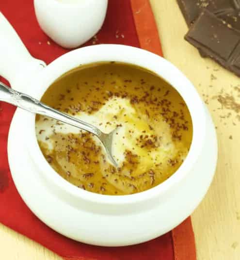 How to make Pumpkin Soup With Dark Chocolate Shavings Recipe