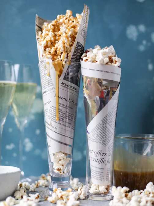 Champagne Caramel Popcorn & Bacon Truffle Parmesan Popcorn