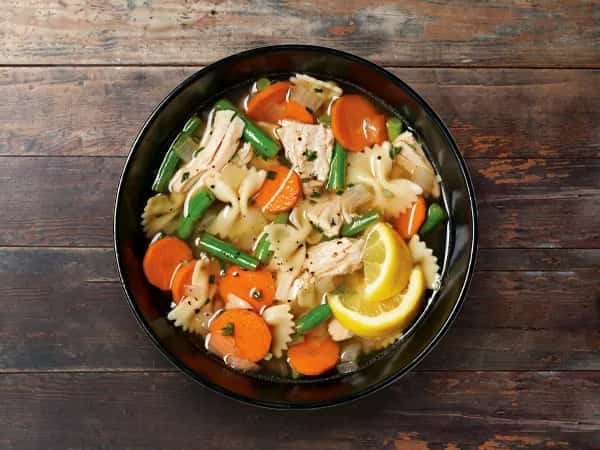 How to make Chicken, Veggie, And Farfalle Soup Recipe