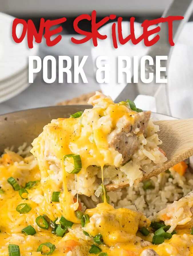 How to make Cheesy Pork And Rice Skillet Recipe