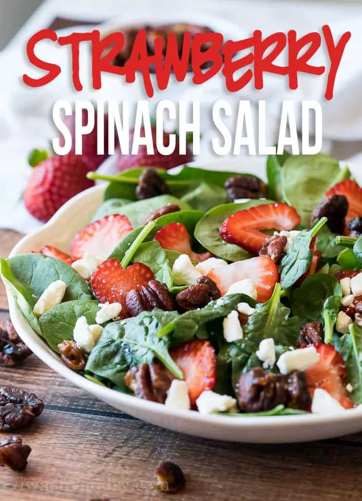 How to make Strawberry Spinach Salad With Candied Pecans Recipe
