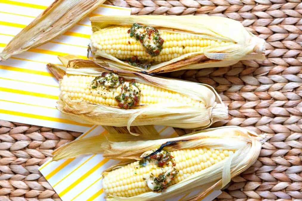 Oven Roasted Corn With Chipotle Butter