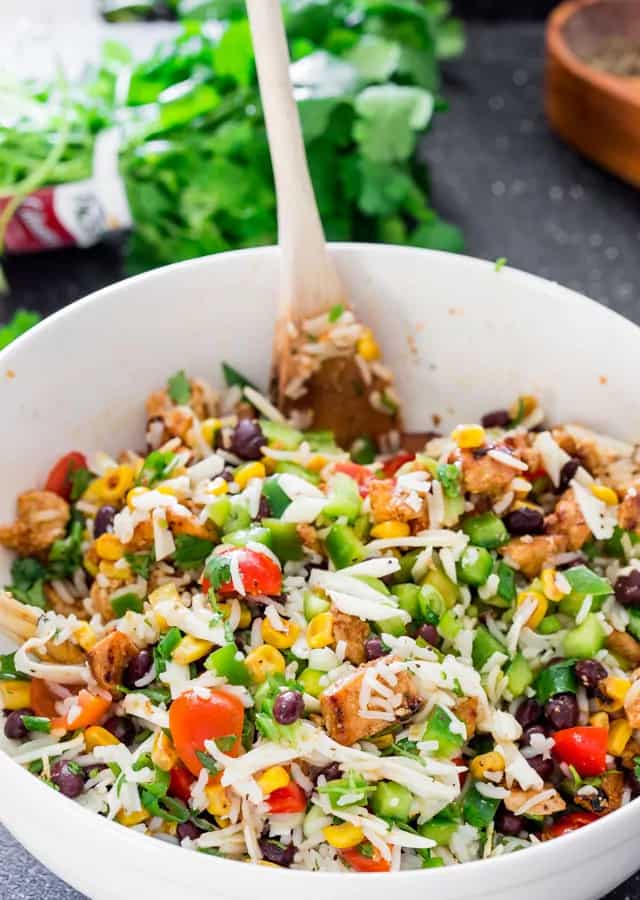 How to make Mexican Chicken And Rice Salad Recipe