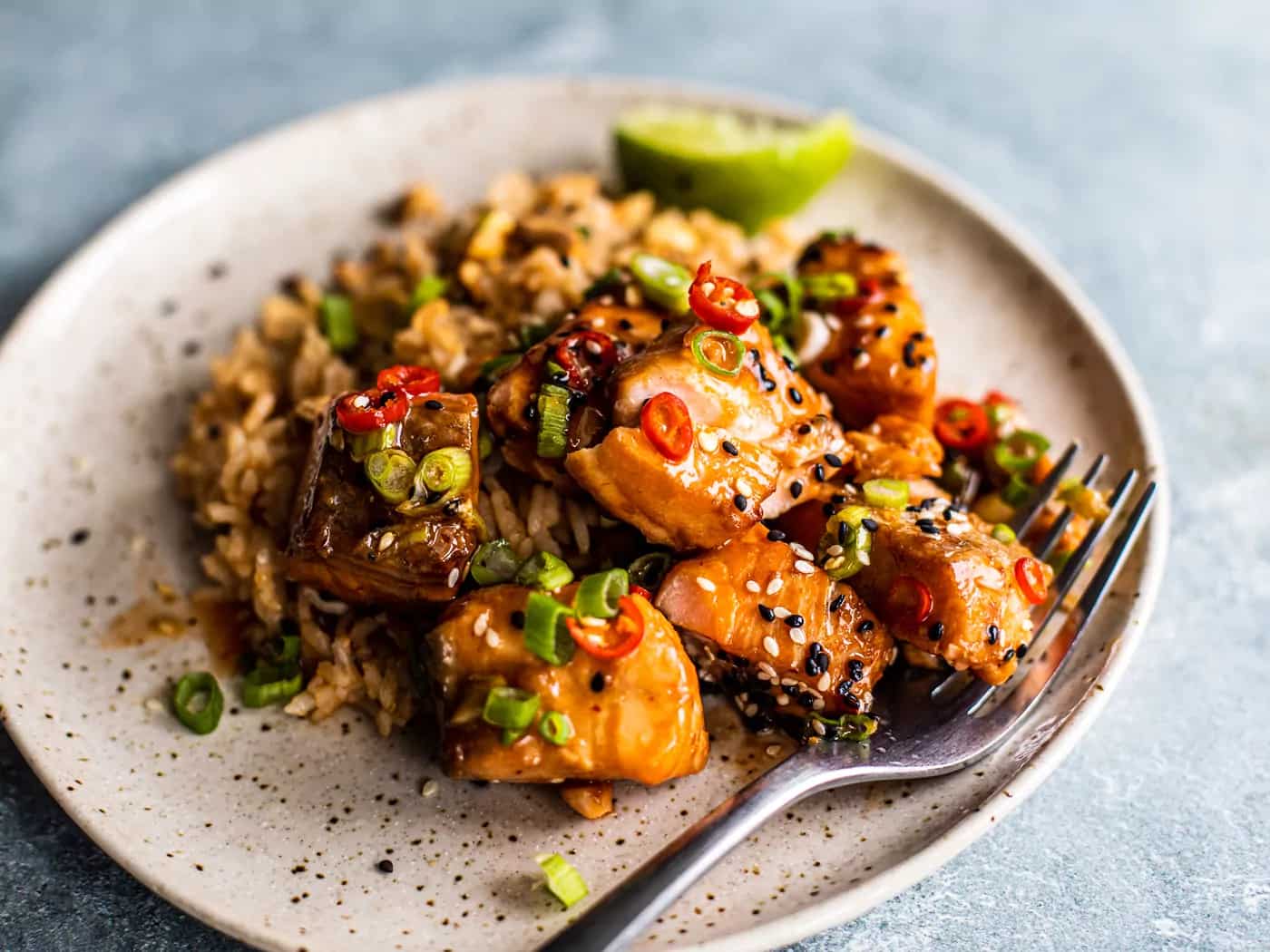 How to make Thai Sweet Chili Air Fryer Salmon Bites Recipe