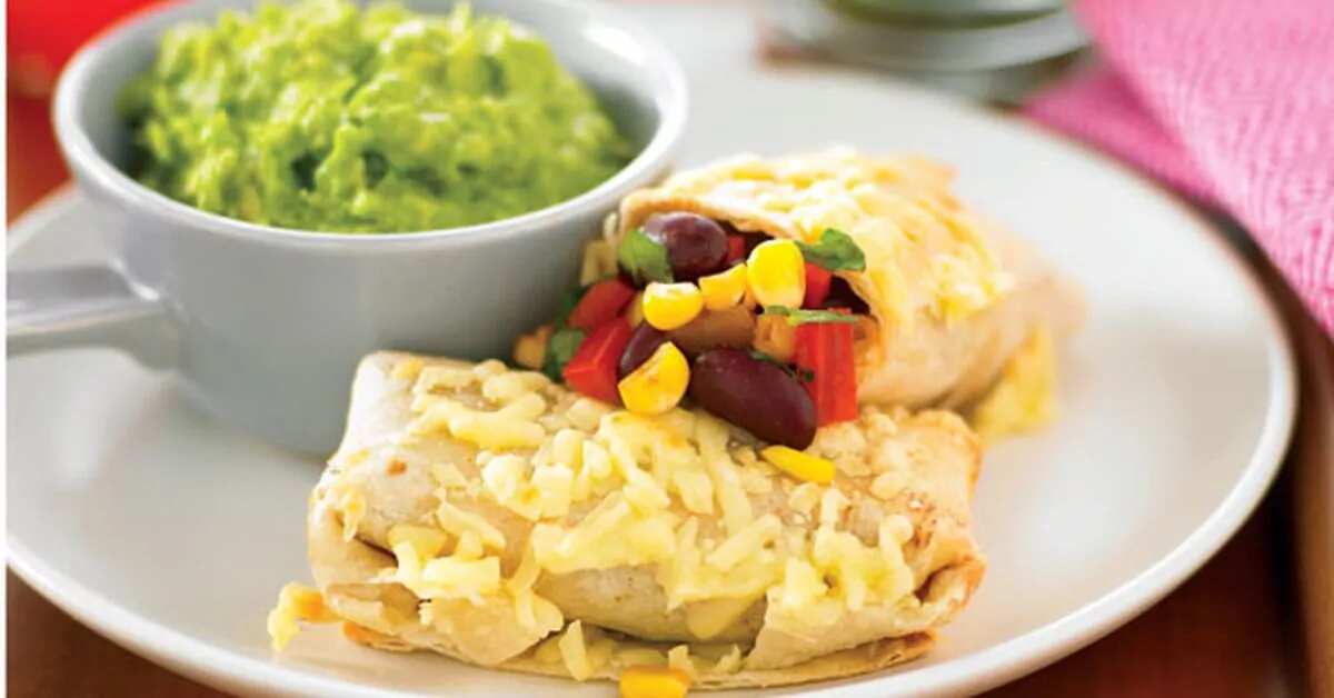 Cheesy Corn And Bean Pillows