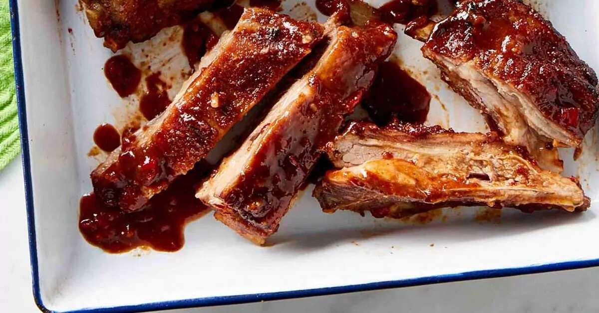 Spicy Lamb Ribs With Corn And Red Onion Slaw