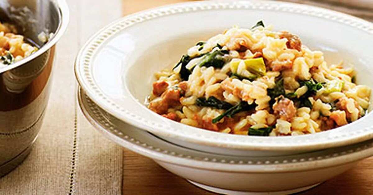 How to make Sausage And Fontina Risotto Recipe