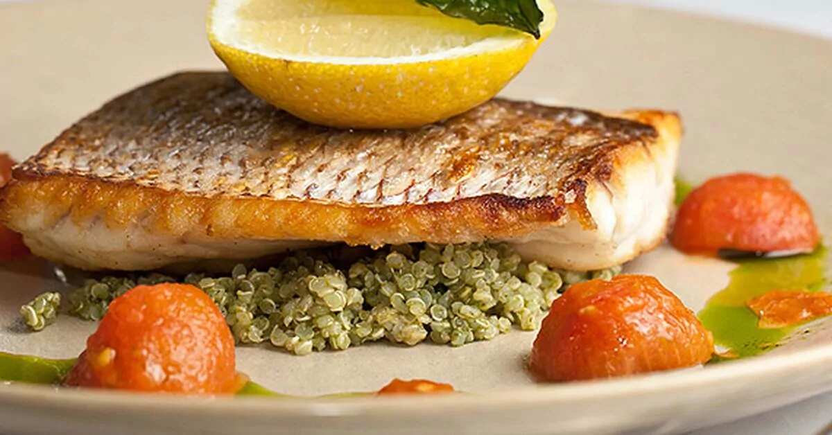How to make Snapper Fillet With Quinoa, Cherry Tomatoes And Pesto Recipe