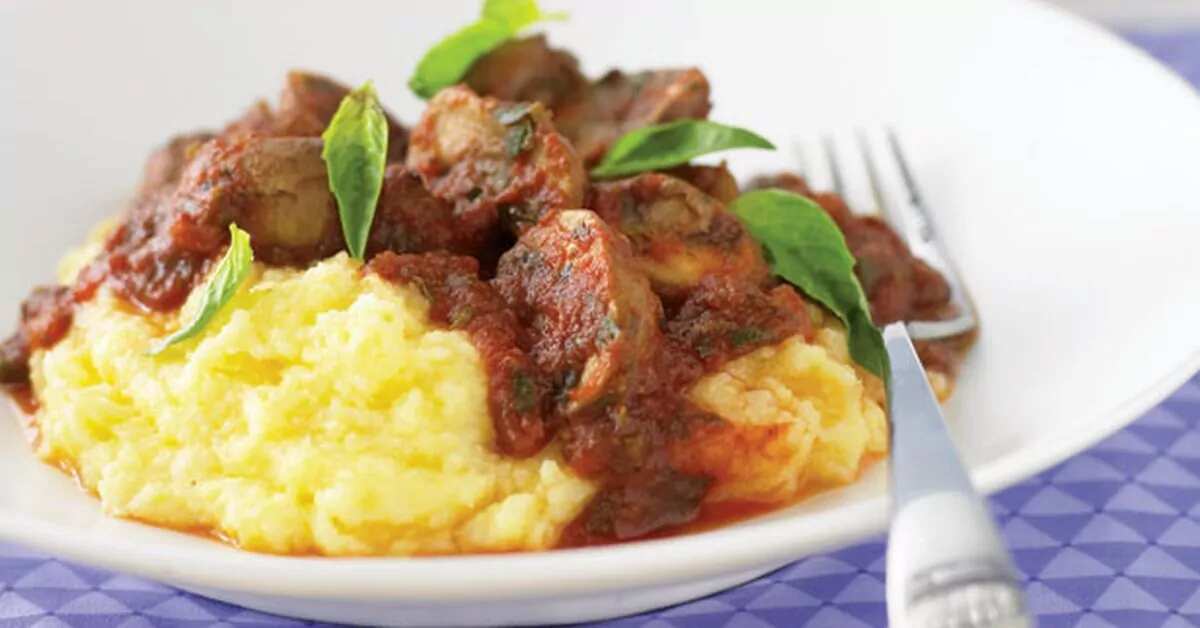 Swiss Browns On Soft Polenta