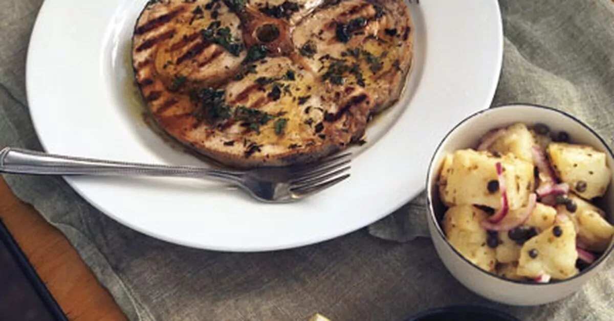 Swordfish With Salmoriglio (Italian Sauce)