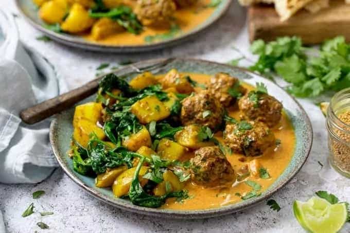 How to make Beef Kofta With Saag Aloo Recipe