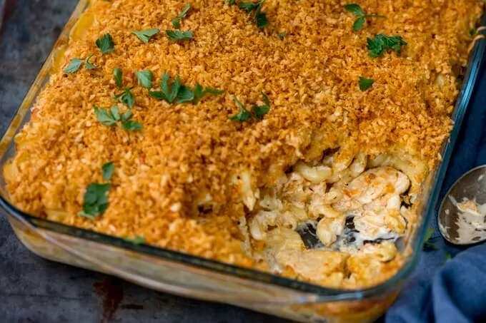 Mac And Cheese With Garlic Chicken