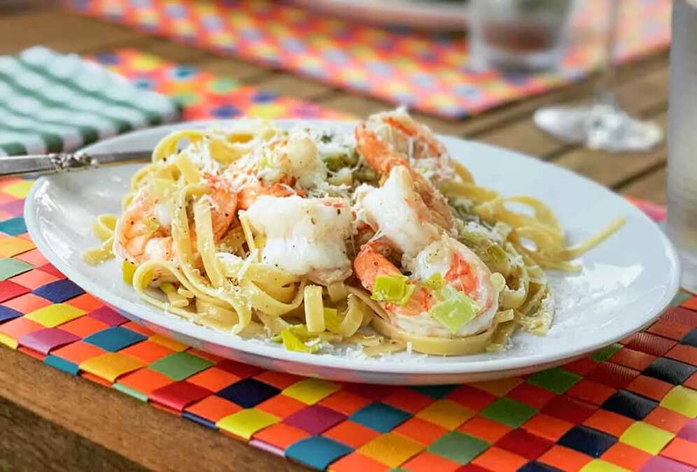 Shrimp and Leek Pasta