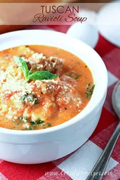 How to make Creamy Tuscan Ravioli Soup Recipe