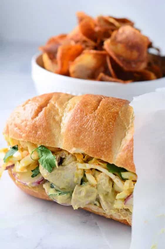 How to make Moroccan Chicken Salad Sandwich Recipe