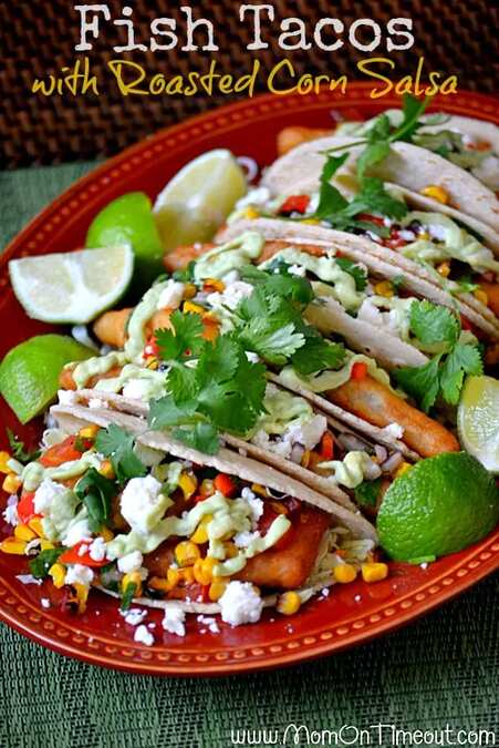 Fish Tacos With Roasted Corn Salsa