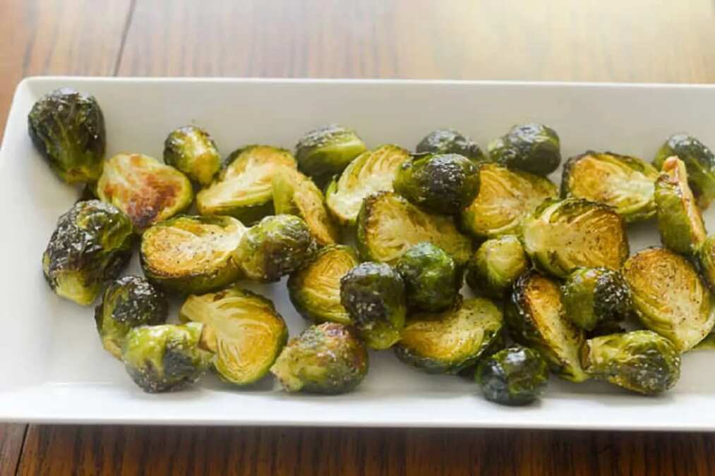 Air Fryer Roasted Brussels Sprouts