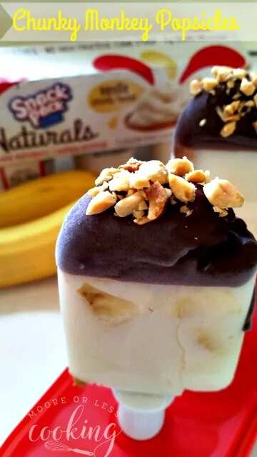 Chunky Monkey Pudding Popsicles