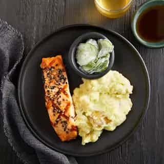 How to make Soy Glazed Salmon And Wasabi Mash Recipe