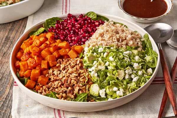 Brussels Sprouts, Squash And Rice Salad Bowl
