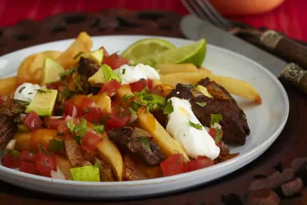 How to make Loaded Steak Carne Asada Taco Fries Recipe