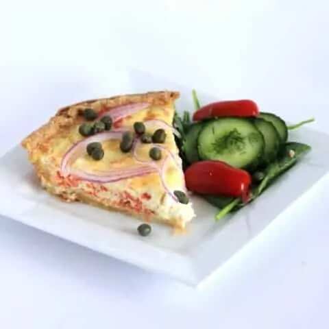 How to make Smoked Salmon And Cream Cheese Quiche  Recipe
