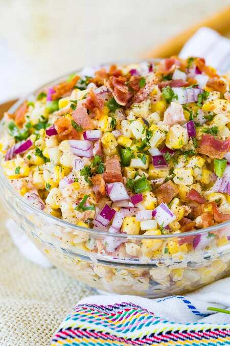Jalapeno Bacon Elote Mexican Grilled Corn Salad