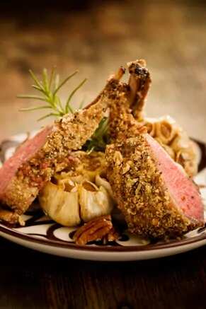 How to make Honey Mustard & Pecan Coated Lamb Chops Recipe