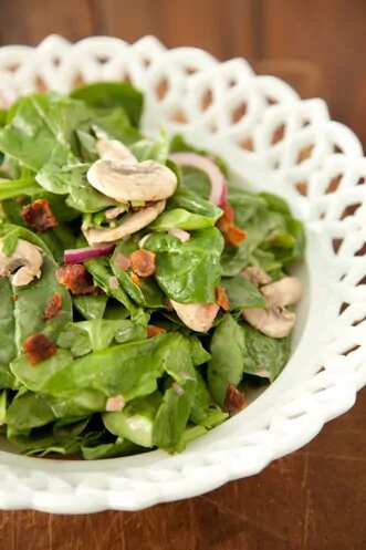 How to make Spinach Salad With Warm Bacon Dressing Recipe